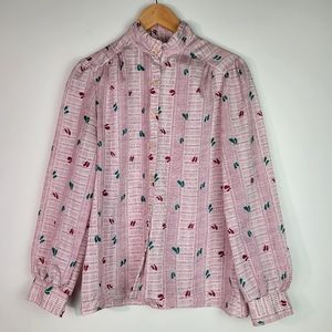 Vintage Fire Islander long sleeve button down top size 10